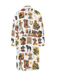 Cowboy Collage Western Men's Bath Robe