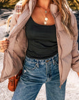 Kamila Zipper Quilted Puffer Jacket
