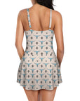 Turquoise Longhorn Skirted Swimsuit