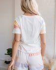 Paislee Rainbow Striped T Shirt and Shorts Set