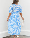 Shannon Floral V Neck Long Dress