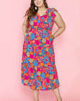 Jessie Ruffled Sleeveless Plus Size Long Dress