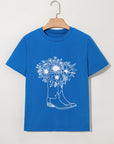 Sunflower Boots Western Fashion Tee