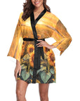 Sunflower Field Women's Lounge Kimono Robe