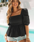 Adelina Square Neck Puff Sleeve Blouse