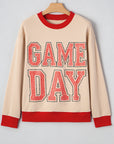 GAME DAY Varsity Stripe Crewneck Sweatshirt
