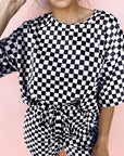Checker Top and Shorts Set