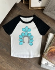 Turquoise Squash Baby Tee