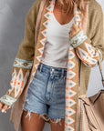 Aztec Geometric Open Front Cardigan
