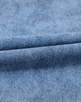 Denim Collared V-Neck Pocketed Dress