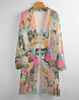Baha Ranch Retro Pop Western Collage Lightweight Cardigan