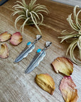Feather Pendant – Kingman Turquoise & Sterling Silver