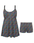 Crazy Cactus Lady Swim Dress & Shorts Set