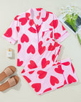 Valentines Short Sleeve Pants Pajamas Set
