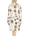 Vintage Cowgirl Collage Women's Western Bath Robe