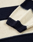 Plus Size Stripe Colorblock Drop Shoulder Sweater