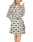 White Aztec Women's Western Bath Robe