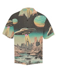 Baha Ranch Retro Pop Western Space Cowboy Camp Shirt