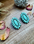 Mint Concho Large Clay Stud Earrings
