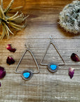 Dangle earrings Sterling silver with kingman turquoise