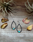 Sleeping Beauty Turquoise Teardrop Earrings – Sterling Silver