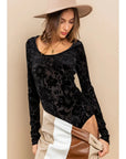 Velvet Floral Bodysuit