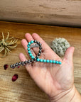 Turquoise and faux pearls Hair Clips
