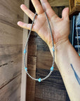 Golden Hill Turquoise & Sterling Silver Pearl Necklace – 16" + Extender