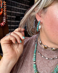 Snake Eye Hoop Earrings – Kingman Turquoise & Sterling Silver