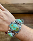 Cuff - Sterling silver Cuff Bracelet with Sonoran turquoise