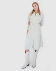 MASON'S DAUGHTER Miller Dress, Seafoam and Ivory Striped
