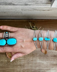 Sonoran Gold Turquoise Cuff – Sterling Silver – Native Made – Made in USA