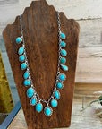 Multi Kingman turquoise charms necklace