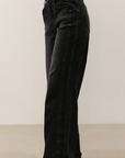 The Emaline Wide Leg Jean in Black