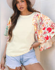 Sariyah Floral Half Batwing Sleeve Blouse