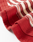 Stripe Buttoned Collared V-Neck Drop Shoulder Top