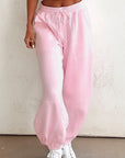 Solid Drawstring Waist Jogger Pants