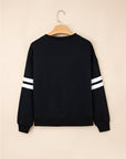 Varsity Stripe Drop Shoulder Sweatshirt