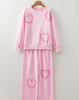 Valentine Chenille Heart Top and Pants Set