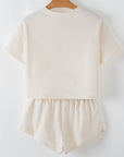 Cropped Tee and Ruffle Skort Set
