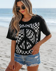 Checkerboard Peace Tee