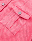 Claire Buttoned Flap Pocket Corduroy Jacket