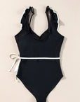 Jayla Ruffled Wrap V Neck Swimsuit