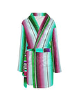 Turquoise Serape Women's Western Bath Robe