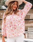 Sienna Floral Tassel Tie Tunic Blouse