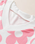 Andi Flower Knitted V Neck Tank Top