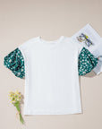 Aileen Floral Puff Sleeve Oversized Top