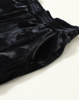 Solid Velvet Jogger Pants