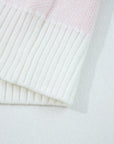 Star Ribbed Trim Drop Shoulder Oversized Sweater