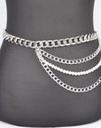 Layered Chain and Pearl Belt